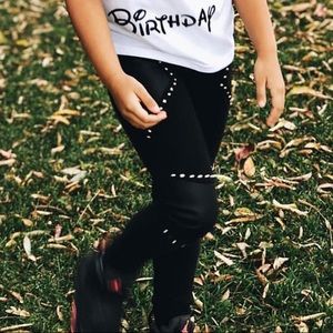 Descendants Mal Leggings with Faux leather patches